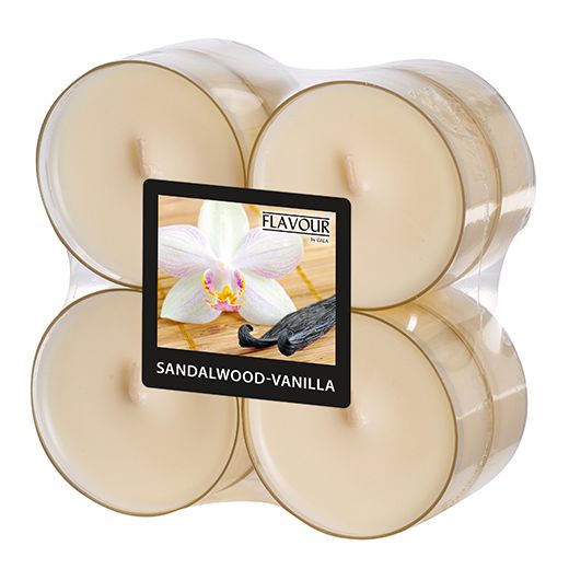 "Flavour by GALA" Dišeče lučke maxi Ø 59 mm · 24 mm ivory - Sandalwood-Vanilla v polikarbonatnem lončku 1