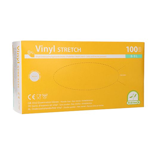 "Medi-Inn®" Vinyl rokavice, brez pudra "Stretch" velikost L 1