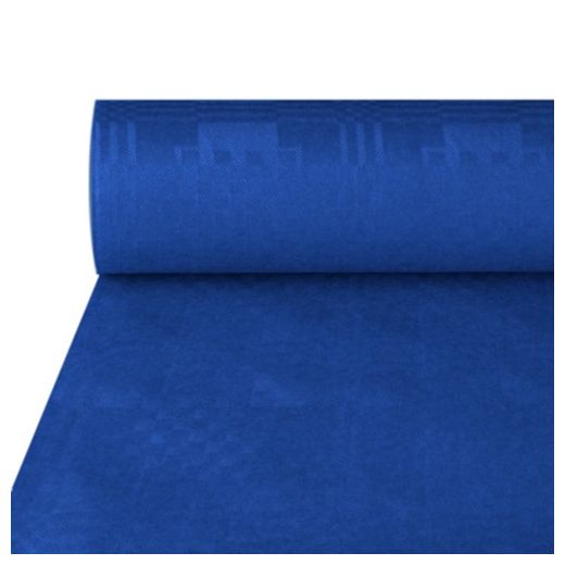 Namizni prt, papir, damast izgled 50 m x 1 m temno modra 1