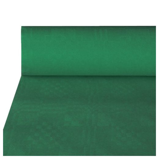 Namizni prt, papir, damast izgled 50 m x 1 m temno zelena 1