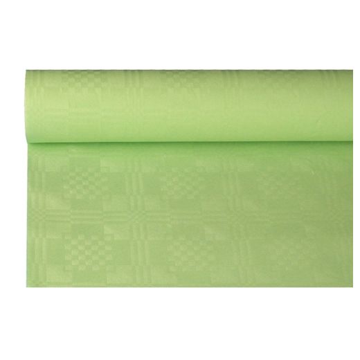 Namizni prt, papir, damast izgled 8 m x 1,2 m pastellgrün 1