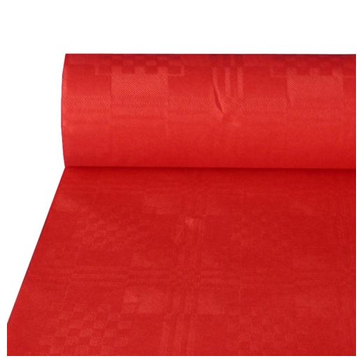 Namizni prt, papir, damast izgled 50 m x 1 m rdeča 1