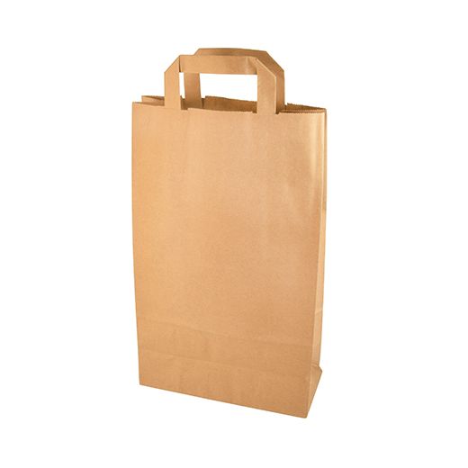 Nosilne vrečke, papir 36 cm x 22 cm x 10 cm rjava z ročajem 1