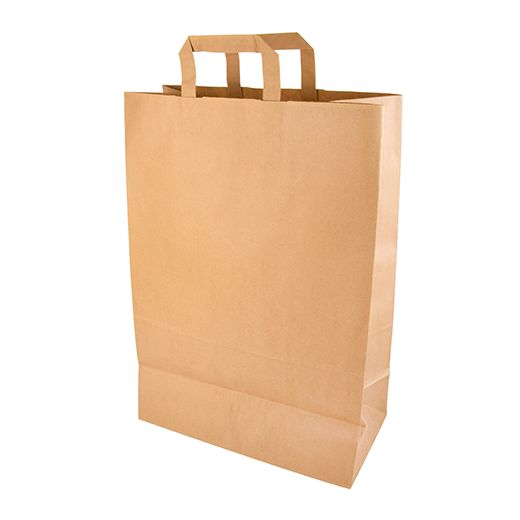 Nosilne vrečke, papir 44 cm x 32 cm x 17 cm rjava z ročajem 1