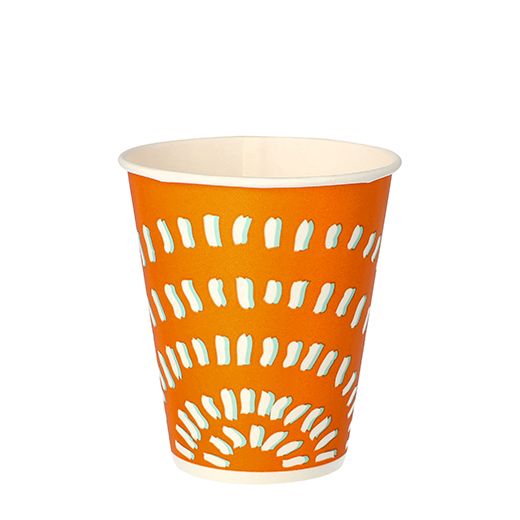 Papirnati lončki za hladne pijače 0,25 l Ø 8,97 cm · 10 cm oranžna 1