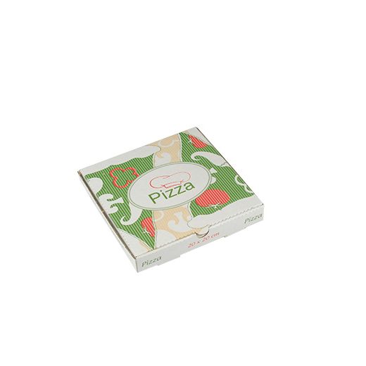 Pizza škatle, 100% celuloza "pure" kvadratna 20 cm x 20 cm x 3 cm 1