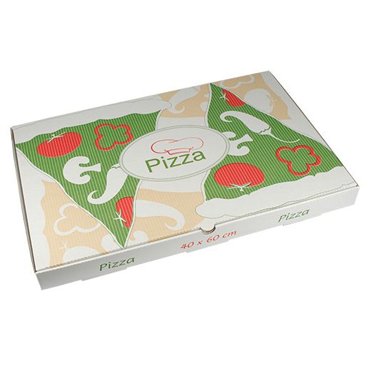 Pizza škatle, 100% celuloza "pure" kvadratna 40 cm x 60 cm x 5 cm 1