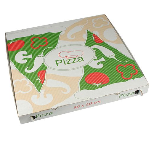Pizza škatle, 100% celuloza "pure" kvadratna 50 cm x 50 cm x 5 cm 1