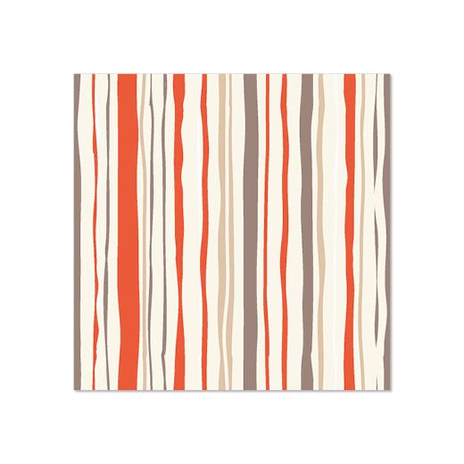 Serviete, 3-slojne zložene 1/4 25 cm x 25 cm rjasta "Stripy" 1