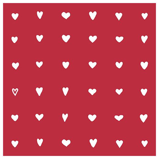 Serviete, 3-slojne zložene 1/4 33 cm x 33 cm "Hearts" 1