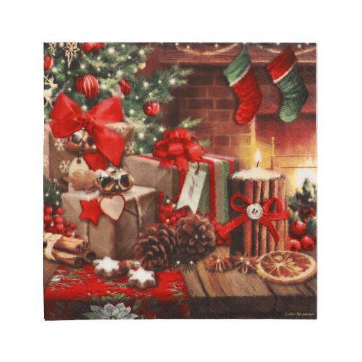 Serviete, 3-slojne zložene 1/4 33 cm x 33 cm "Cozy Christmas" 1