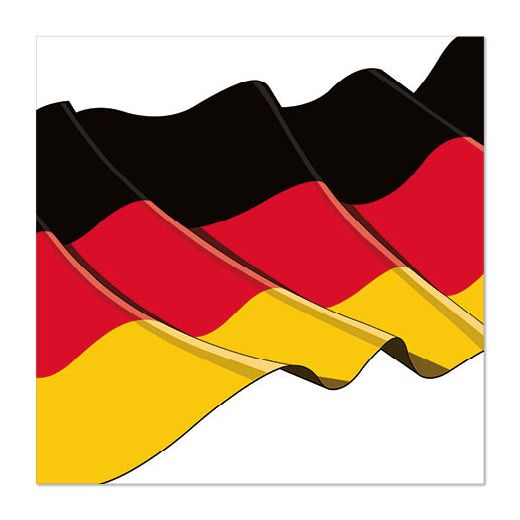 Serviete, 3-slojne zložene 1/4 33 cm x 33 cm "Nemčija" 1