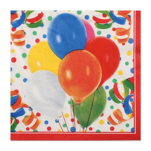 Serviete, 3-slojne zložene 1/4 33 cm x 33 cm "Lucky Balloons" 1