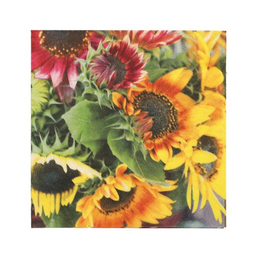 Serviete, 3-slojne zložene 1/4 33 cm x 33 cm "Sunflower Bouquet" 1