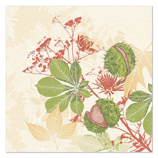 Serviete "ROYAL Collection" zložene 1/4 40 cm x 40 cm "Autumn Leaves" 1