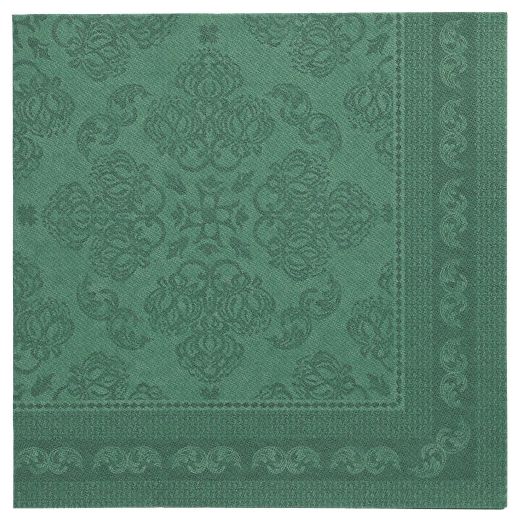 Serviete "ROYAL Collection" zložene 1/4 40 cm x 40 cm temno zelena "New Elegance" 1