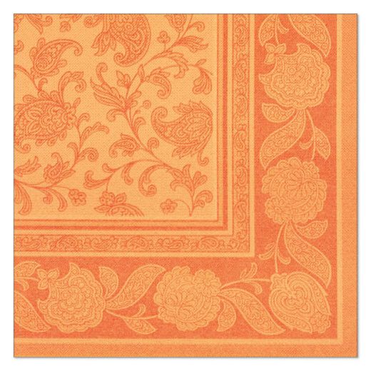 Serviete "ROYAL Collection" zložene 1/4 40 cm x 40 cm oranžna "Ornaments" 1