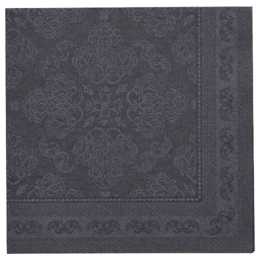 Serviete "ROYAL Collection" zložene 1/4 40 cm x 40 cm črna "New Elegance" 1