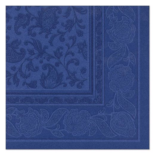 Serviete "ROYAL Collection" zložene 1/4 40 cm x 40 cm temno modra "Ornaments" 1