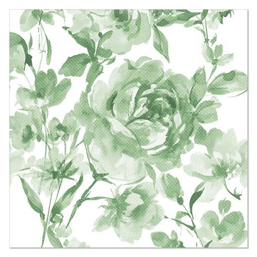 Serviete "ROYAL Collection" zložene 1/4 40 cm x 40 cm temno zelena "Rose" 1
