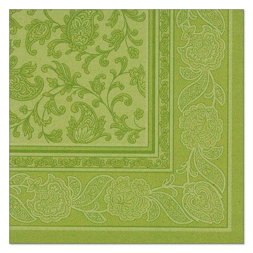 Serviete "ROYAL Collection" zložene 1/4 40 cm x 40 cm olivno zelena "Ornaments" 1