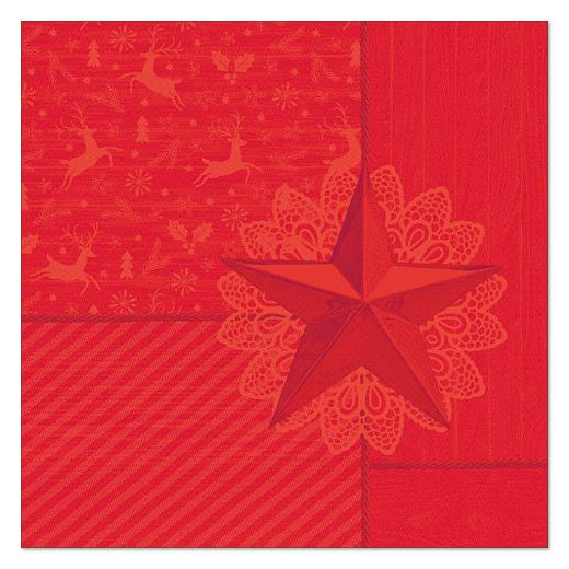 Serviete "ROYAL Collection" zložene 1/4 40 cm x 40 cm rdeča "Rising Star" 1
