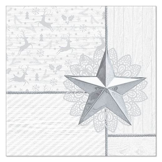Serviete "ROYAL Collection" zložene 1/4 40 cm x 40 cm bela "Rising Star" 1