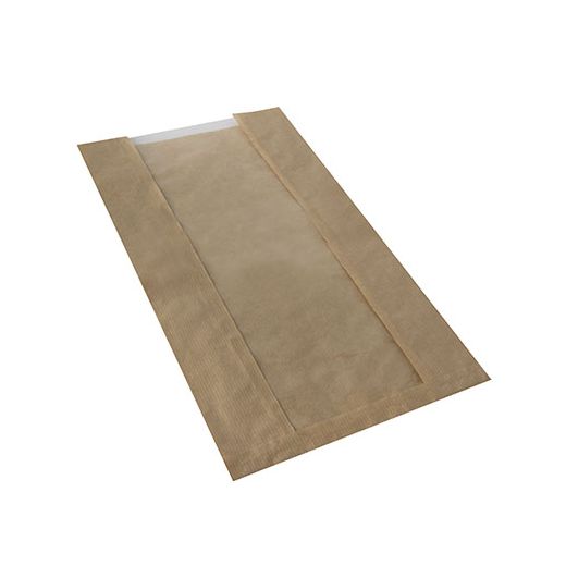 Pekovske vrečke s PLA-okencem "pure" 38 cm x 20 cm x 9 cm rjava 1