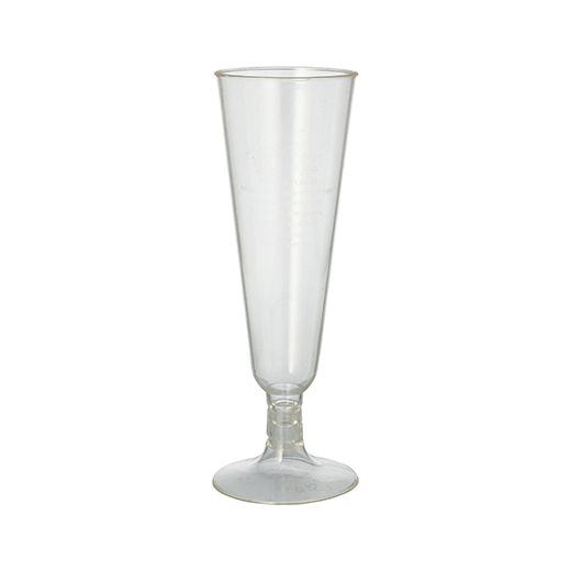 Kozarci za peneče vino, PLA "pure" 0,1 l Ø 5,5 cm · 16,5 cm kristalno jasno s crystal clear podstavkom 1