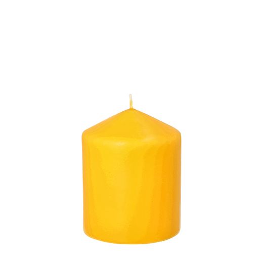 Sveča steber Ø 80 mm · 100 mm zlato rumena 1