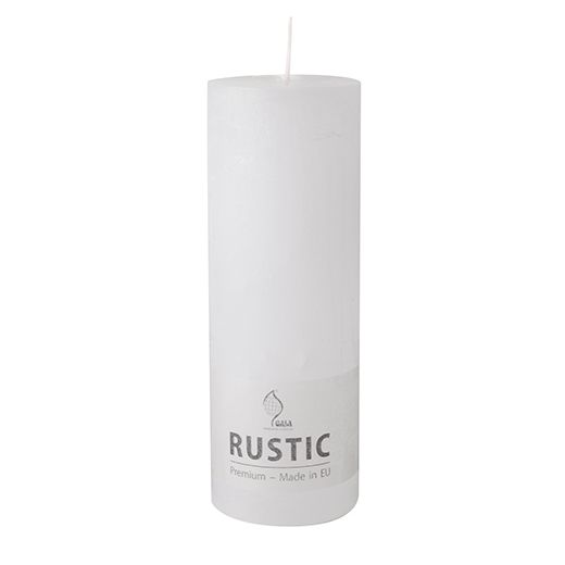 Sveče, cilinder Ø 68 mm · 190 mm bela "Rustic" barvne v celoti 1