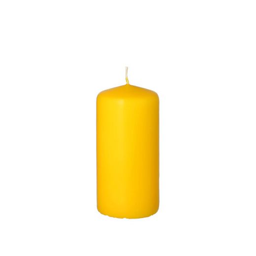 Sveča steber Ø 50 mm · 100 mm zlato rumena 1