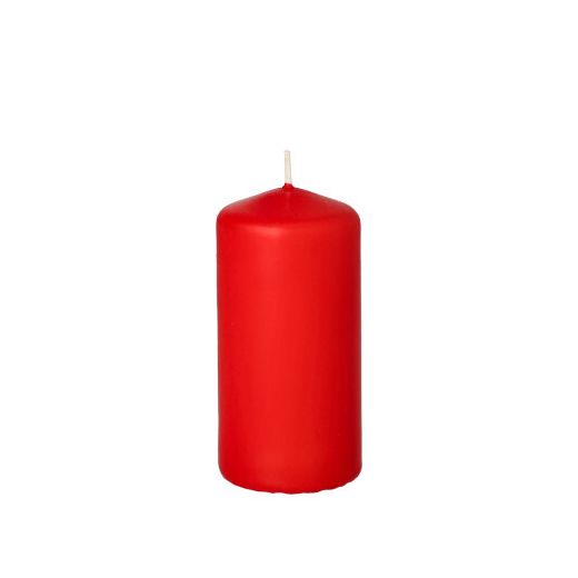 Sveča steber Ø 50 mm · 100 mm rdeča 1