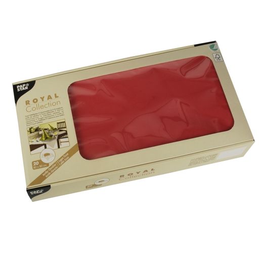 Namizni prti, tissue "ROYAL Collection" 80 cm x 80 cm rdeča 1