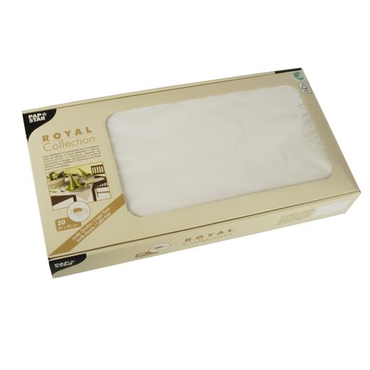 Namizni prti, tissue "ROYAL Collection" 80 cm x 80 cm bela 1