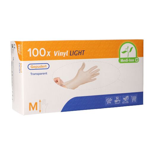 "Medi-Inn® PS" Vinyl rokavice, s pudrom "Light" prozorna velikost M 1