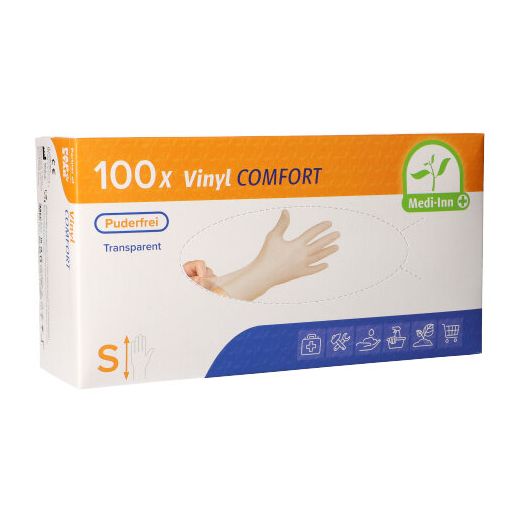 "Medi-Inn®" Vinyl rokavice, brez pudra "Comfort" velikost S 1