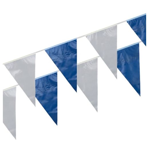 Veriga z zastavicami, folija 10 m modra/bela odporno na vreme 1