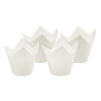 Modelčki za peko Ø 5 cm · 8,5 cm bela "Tulip"