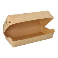 Škatla za bageto; material iz svežega kartona "NOTPLA" 7,5 cm x 10,7 cm x 22 cm rjava