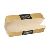 Škatla za bageto; material iz svežega kartona "pure" 6,2 cm x 7,5 cm x 21 cm "Good Food"