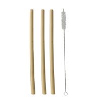 Slamice iz bambusa "pure" 23 cm s ščetko za čiščenje
