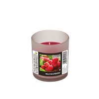 "Flavour by GALA" Dišeča sveča v kozarcu Ø 70 mm · 77 mm weinrot - Wild Raspberry "Indro"