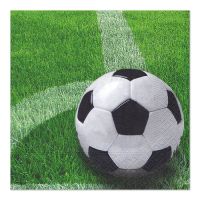 Serviete, 3-slojne zložene 1/4 33 cm x 33 cm "Football"