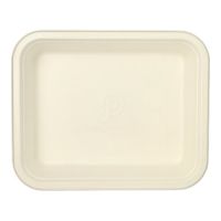 Gastronorm-Behälter GN 1/2 Zuckerrohr, PLA beschichtet kvadratna 4 l 6,5 cm x 32,5 cm x 26,5 cm bela