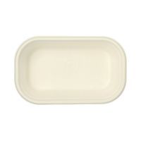 Gastronorm-Behälter GN 1/4 Zuckerrohr, PLA beschichtet kvadratna 1,8 l 6,5 cm x 26,5 cm x 16,2 cm bela