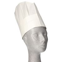 "WORK-INN/-PS" Šefovska kapa, krep papir 23 cm x 27,7 cm bela "Provence" nastavljive velikosti