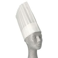 "WORK-INN/-PS" Šefovska kapa, flis 30 cm x 28 cm bela "Toskana" nastavljive velikosti