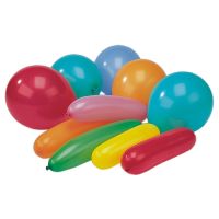 Baloni sortirane barve "verschiedene Formen"