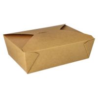 Lunch box, papir "pure" 2000 ml 6,5 cm x 14 cm x 19,7 cm rjava